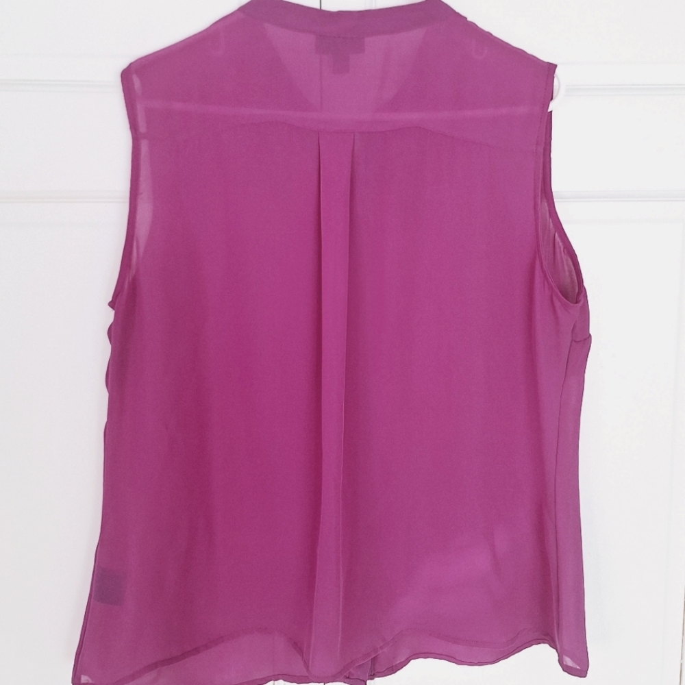 Worthington semi sheer sleeveless blouse - Picture 4 of 6
